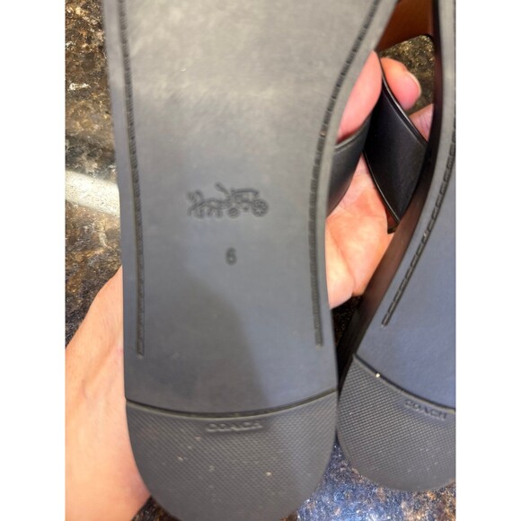 Coach Ellis Thong Sandals Black Size 6 EUC - Picture 5 of 5